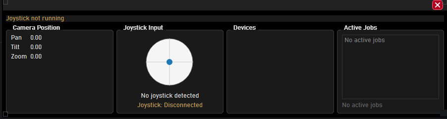 Joystick popout dashboard window for a compact always-on-top view.